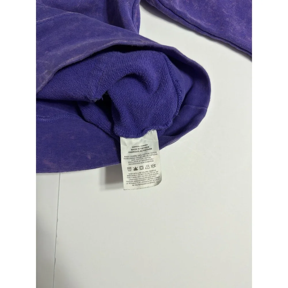 Nike Air Jordan Flight Essential Washed Fleece Hoodie Sz M Concord Purple DR3087